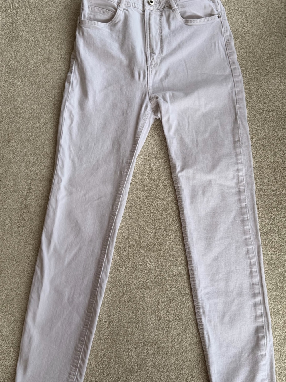 Zara Women’s White Skinny Jeans 4 Ankle